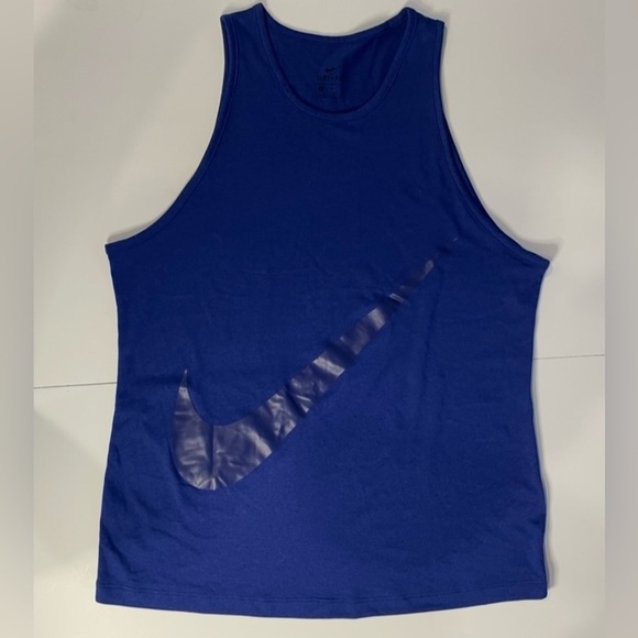 Nike Wome Tank TopSize Medium Blue Color 
Swoosh Logo DriFit Running Racerback - Picture 1 of 7